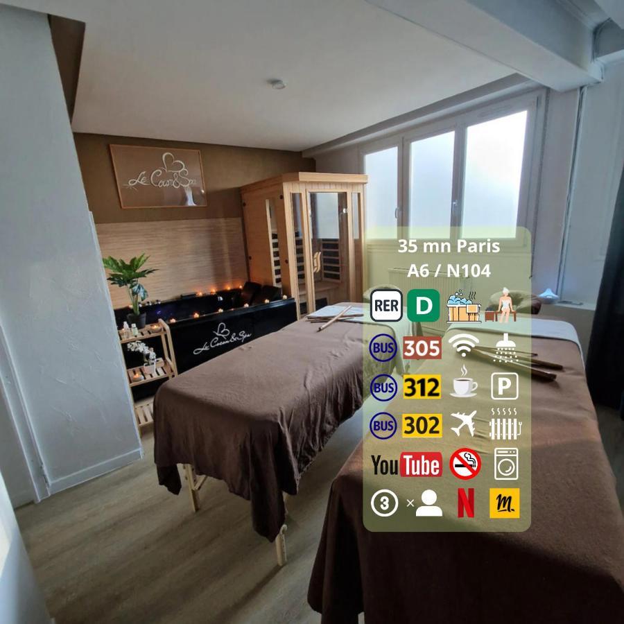 Derniere Reservations Avant Indisponibilite En Septembre Pour 12 Mois, Illimites Jacuzzi Spa Bain A Remous Interieur, Sauna Interieur, Parking Reserve, Vue Et Acces Parc, Prestations Uniques, 1Er Etage Corbeil-Essonnes Esterno foto